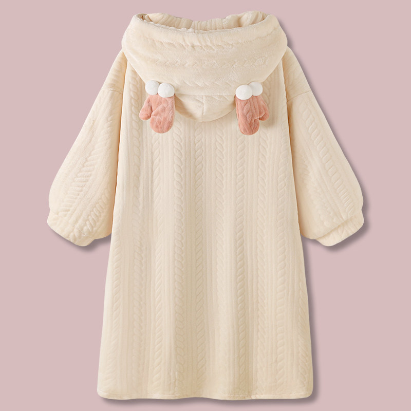 〖小仙鹿〗2026年新款可爱甜美加厚法兰绒睡衣女冬季长袖保暖睡袍,淘宝优惠券,粉丝福利购,淘宝优惠卷