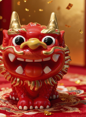 狮三百丨龙仔 七彩琉璃龙客厅书房桌面氛围感摆件ins风工位装饰