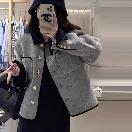 小香风短款毛呢外套女2025秋冬新款高级感超好看羊绒呢子大衣外套