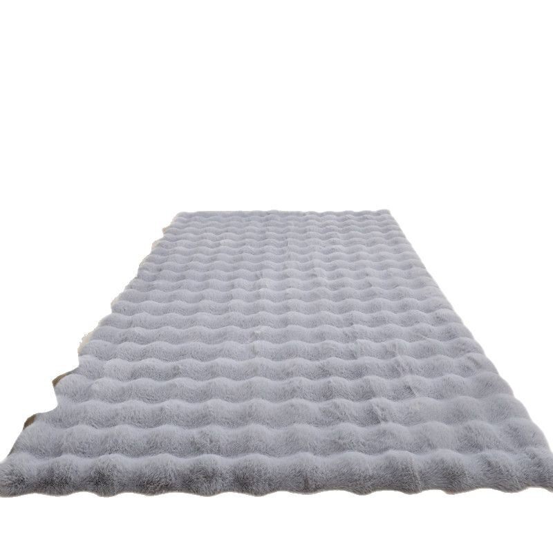 Rabbit plush bedside carpet cream style living room bedroom floor mat bubble velvet room carpet non-slip bay window mat