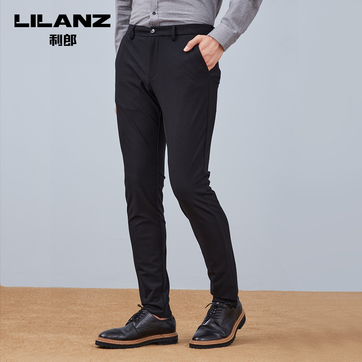 利郎官方男修身四面弹力秋冬休闲裤 利郎休闲裤