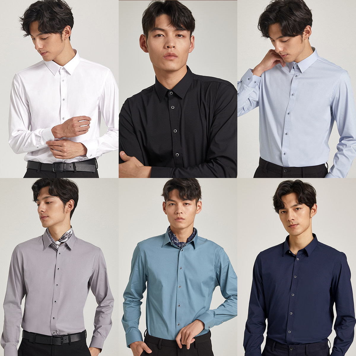 【亲肤易打理】利郎官方长袖白衬衣 利郎衬衫