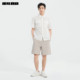 Lilan official micro-wide textured striped short-sleeved shirt for men