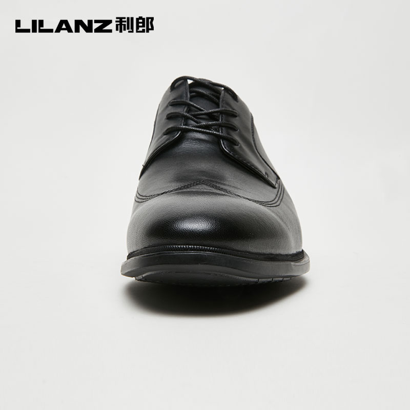 lilanz /利郎男士休闲德比黑皮鞋 利郎单鞋