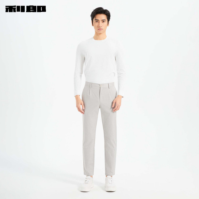 LiLang official elastic thin and slightly wide elastic casual pants