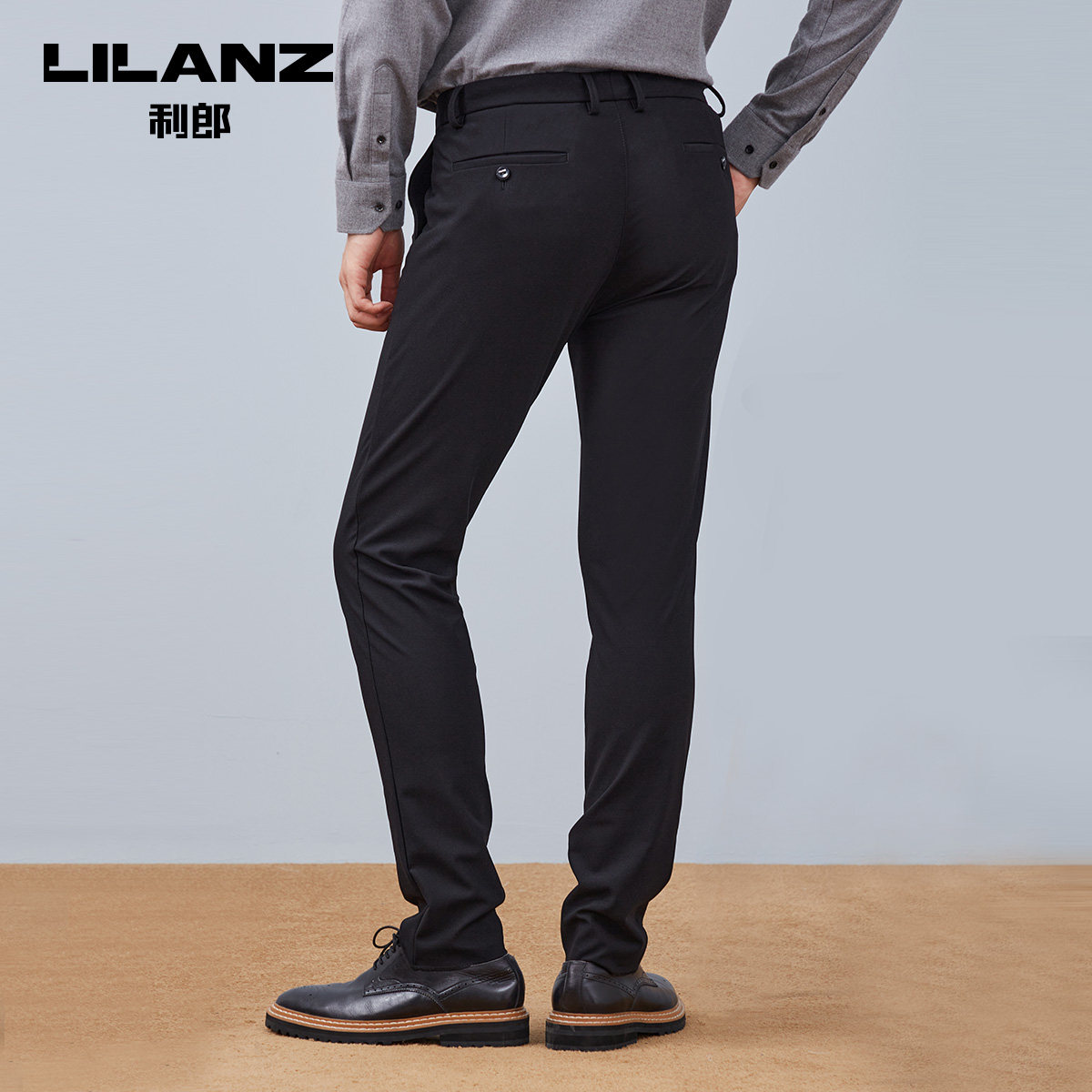 利郎官方男修身四面弹力秋冬休闲裤 利郎休闲裤