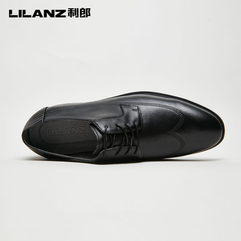 lilanz /利郎男士休闲德比黑皮鞋 利郎单鞋