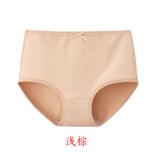 正品普利诗弹力纯棉大码妈妈柔软包臀中高腰小平三角女短内裤605 - 图0