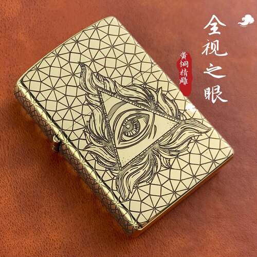 厂家直销精雕佐罗黄铜902防风复古黄铜煤油打火机男企业礼品定制 - 图2
