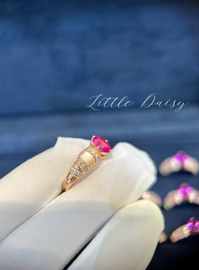 日系轻奢女v金日韩玫红钻