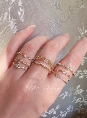 日系轻奢女女纯银日韩戒指