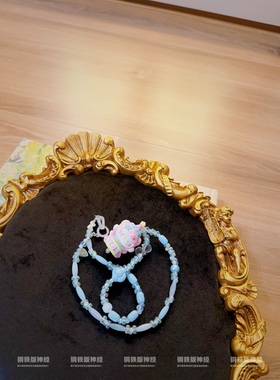 神经手作孤品 咚咚锵手绘Kitty流沙小鼓槌可爱少女心童趣潮玩项链
