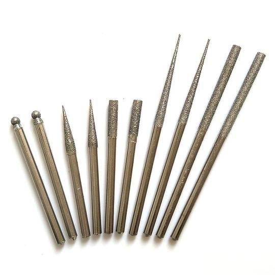 金刚石磨针加长圆柱圆球圆锥尖针玉石玻璃模具吊磨机合金打磨棒头