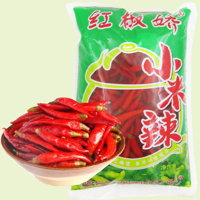包邮四川泡椒红椒娇泡小米椒泡红椒泡红小米辣野山椒 2KG_虎窝淘