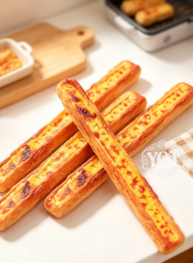 迷你食玩超长蛋挞树脂食玩配件毛绒公仔挂件配饰网红蛋挞桌面摆件