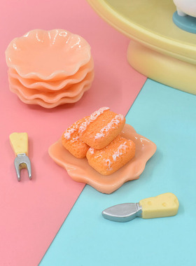 小盘子碟子碗碟微缩食玩DIY饰品过家家道具手工材料