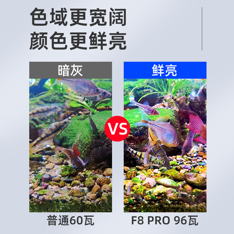 积光UFO飞碟F8 PRO鱼缸灯水草灯淡水专用照明灯led灯全光谱龙鱼灯 - 图0