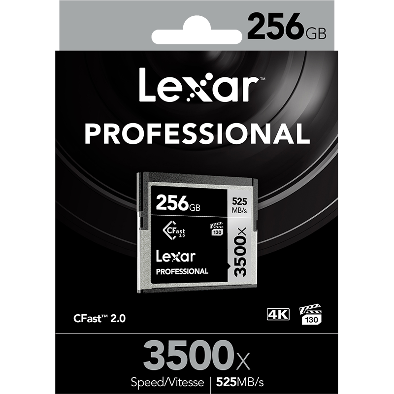 Lexar/雷克沙CF256G 3500X 525MB/s4K高速摄像机内存卡Cfast2.0卡 - 图3