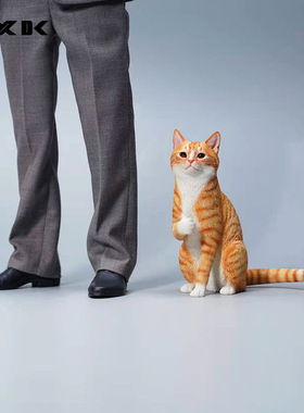JXK 1/6 点赞猫模型 创意可爱动物潮玩手办家居车内小摆件