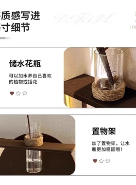 奶油风水培绿植玄关装饰画入户正对门挂画走廊过道尽头造景墙壁画