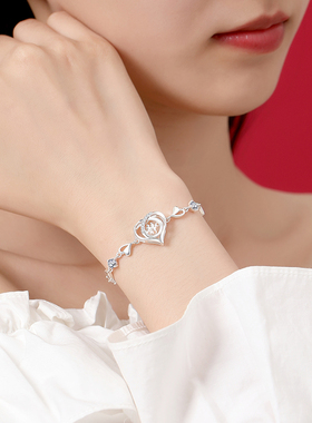 定制手链纯银个性刻字生日礼物