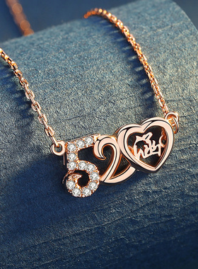 定制520项链女纯银锁骨网红