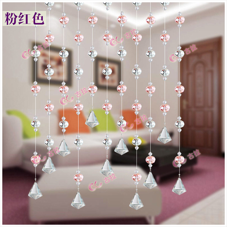gl门帘玄关隔断成品帘子水晶珠帘挂帘吊帘线水晶珠帘新款097_虎窝淘