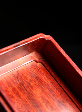 印度小叶紫檀素面打磨首饰盒