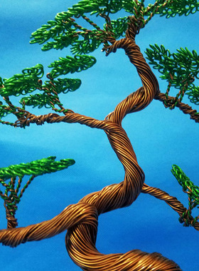 绿色手工制作铝线摆摊货源小元宝