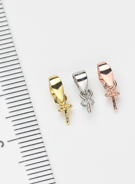 diy珍珠配件s925纯银k金款6-13mm