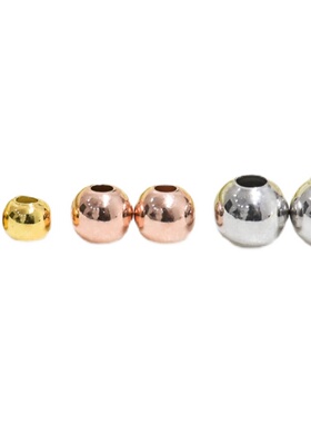diys925不过敏光面小金珍珠