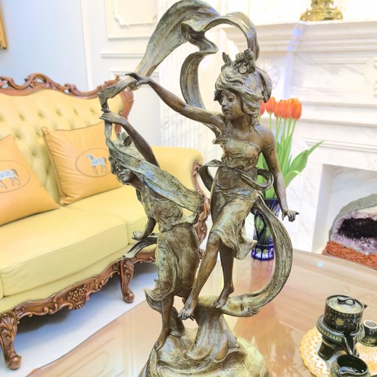 Fairy Dance Bronze Sculpture Authentic Antique Collection