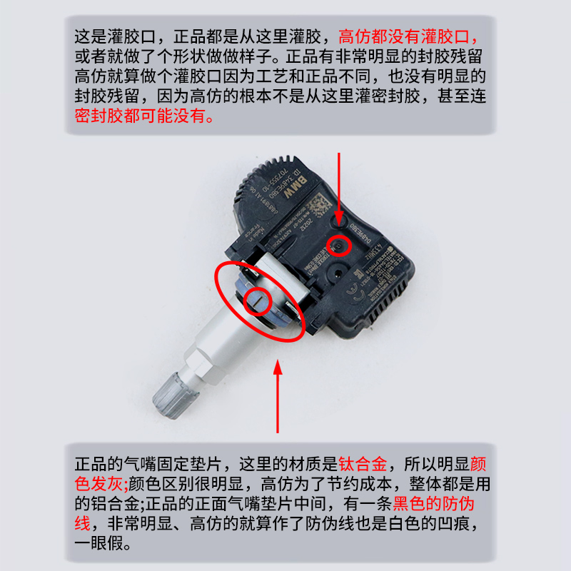 宝马原厂胎压监测显示内置RDC传感器3系5系7系X1X3X4X5i3i4FG底盘 - 图0