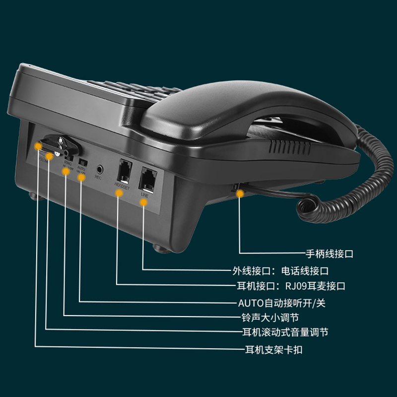 白恩BN610呼叫中心话务员电销外呼客服耳机耳麦电话机办公商务型 - 图2