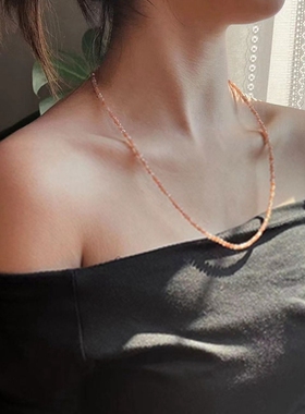 太阳石月光石尖晶石女项链个性