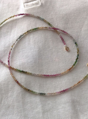 碧玺尖晶石女锁骨链佛牌链项链