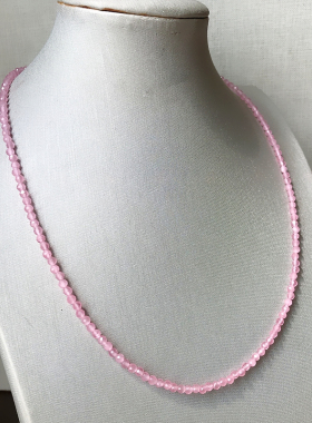 水晶半宝石银项链女款锁骨链项链