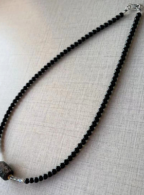 金曜石回纹珠圆珠锁骨链男女项链