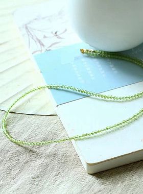 橄榄石手链脚链宝石切面女项链