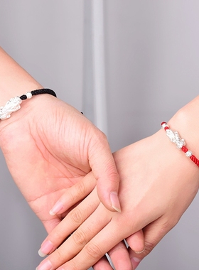 抖音同款青丝头发原创红绳手链