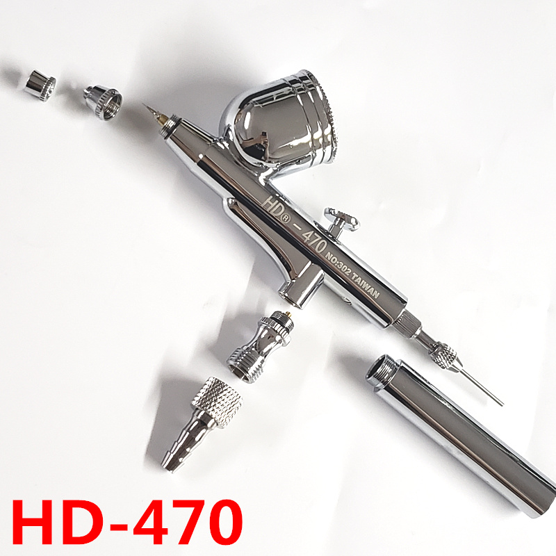 HD-470双动美工喷笔包邮0.2mm胭脂喷枪喷笔套装模型喷笔配件0.3.5-图2