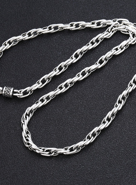 潮人麻花男士明星同款嘻哈项链