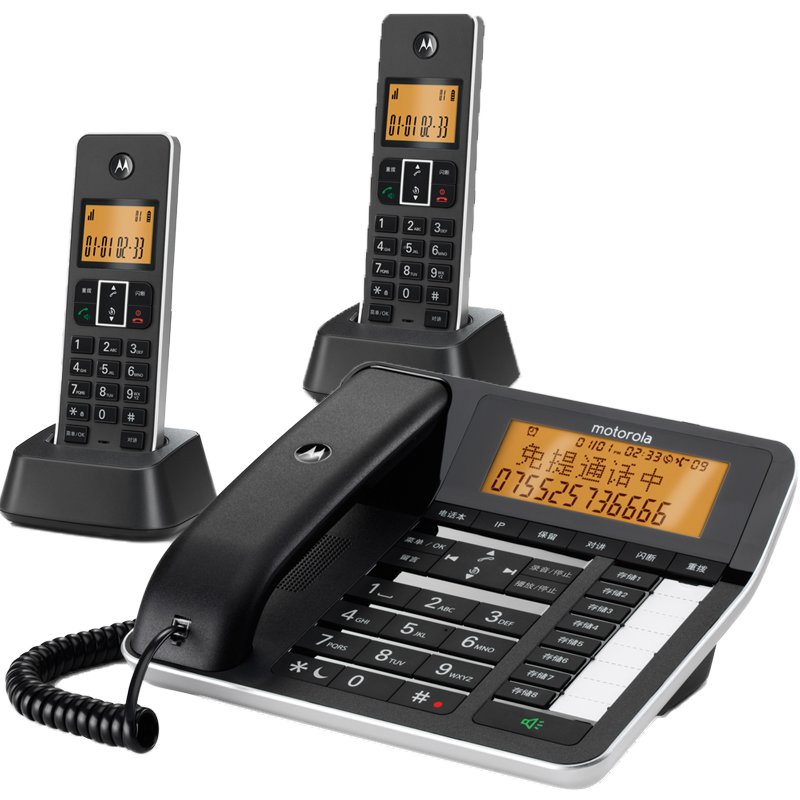 摩托罗拉C7501RC录音子母机电话机 家用办公自动录音电话子母座机 - 图3