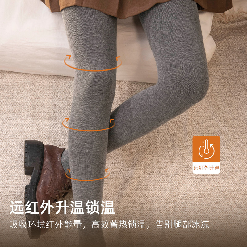 保暖加倍！羊毛+发热科技！靴下物灰色连裤袜女秋冬加绒加厚打底,淘宝优惠券,粉丝福利购,淘宝优惠卷