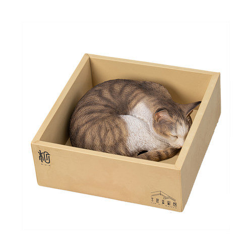 末那末匠丨森口修《森口修の猫之睡眠团猫-狸花猫》写实猫咪雕像 - 图3