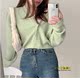 Honey Melon Bobo Latte~Girl Feeling Gentle V-neck Sweater Cardigan Korean Academy Loose Knitted Coat