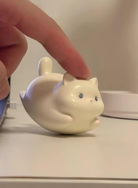 电乐脑桌面摇摆件治YNF愈系可爱小猫摇办公室工装位解压入户玄关