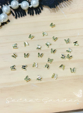 超梦金属蝴蝶结美甲饰品