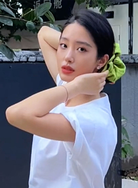 杨采钰同款绿色发圈大号
