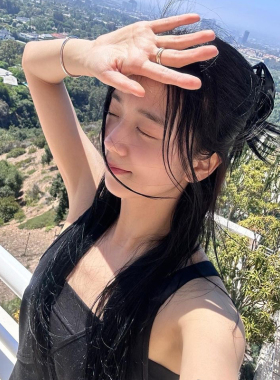 jisoo金智秀同款黑色爱心发夹